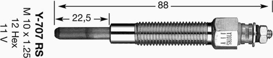 NGK Y-707RS - Candeletta autozon.pro