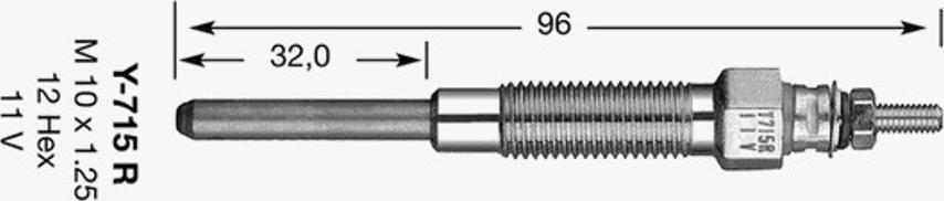 NGK Y-715 R - Candeletta autozon.pro