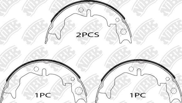 NiBK FN0692 - Kit ganasce, Freno stazionamento autozon.pro