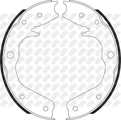 NiBK FN83001 - Kit ganasce, Freno stazionamento autozon.pro