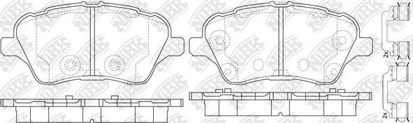 NiBK PN51010 - Kit pastiglie freno, Freno a disco autozon.pro