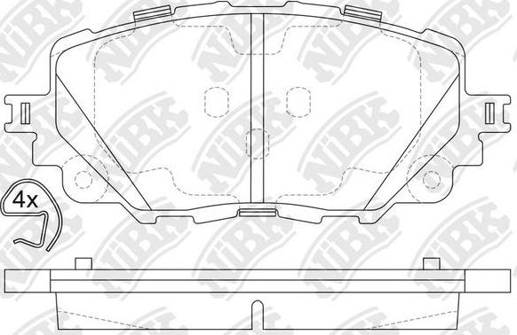 NiBK PN5817 - Kit pastiglie freno, Freno a disco autozon.pro