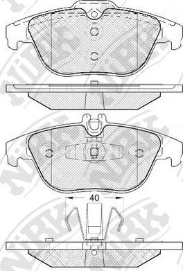 NiBK PN0460 - Kit pastiglie freno, Freno a disco autozon.pro