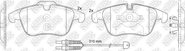 NiBK PN0462W - Kit pastiglie freno, Freno a disco autozon.pro