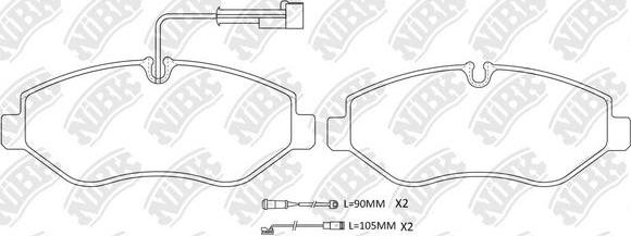 NiBK PN0410W - Kit pastiglie freno, Freno a disco autozon.pro