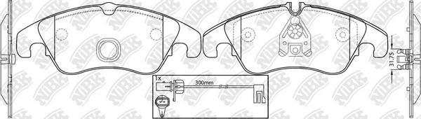 NiBK PN0477W - Kit pastiglie freno, Freno a disco autozon.pro