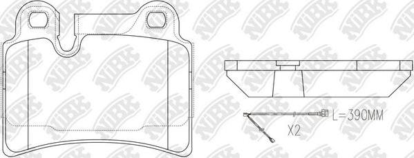 NiBK PN0541W - Kit pastiglie freno, Freno a disco autozon.pro