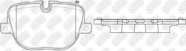 NiBK PN0566 - Kit pastiglie freno, Freno a disco autozon.pro