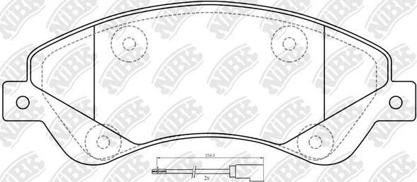 NiBK PN0505W - Kit pastiglie freno, Freno a disco autozon.pro