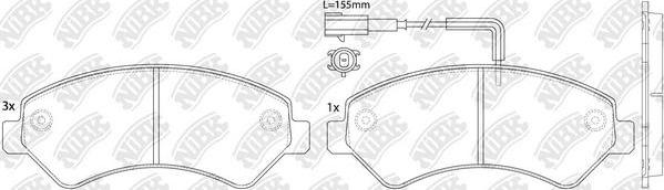 NiBK PN0516W - Kit pastiglie freno, Freno a disco autozon.pro