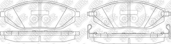 NiBK PN0570 - Kit pastiglie freno, Freno a disco autozon.pro