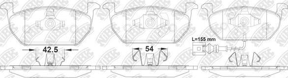 NiBK PN0699W - Kit pastiglie freno, Freno a disco autozon.pro