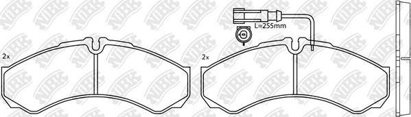 NiBK PN0073W - Kit pastiglie freno, Freno a disco autozon.pro