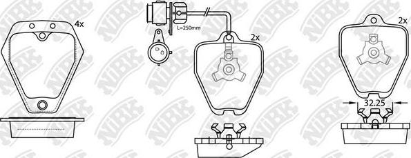 NiBK PN0105W - Kit pastiglie freno, Freno a disco autozon.pro