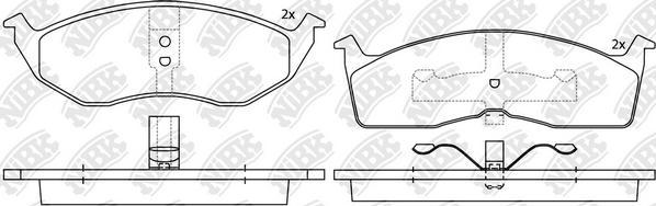 NiBK PN0110 - Kit pastiglie freno, Freno a disco autozon.pro