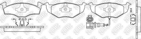 NiBK PN0113W - Kit pastiglie freno, Freno a disco autozon.pro