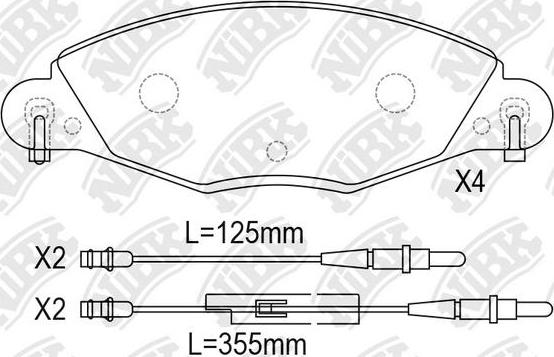 NiBK PN0184W - Kit pastiglie freno, Freno a disco autozon.pro