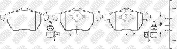 NiBK PN0188W - Kit pastiglie freno, Freno a disco autozon.pro