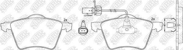 NiBK PN0340W - Kit pastiglie freno, Freno a disco autozon.pro