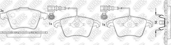 NiBK PN0353W - Kit pastiglie freno, Freno a disco autozon.pro