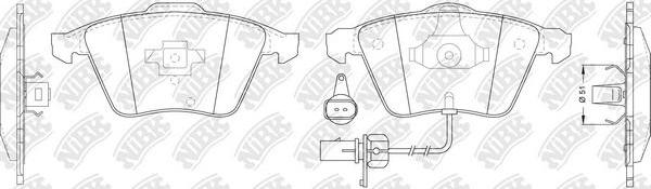 NiBK PN0352W - Kit pastiglie freno, Freno a disco autozon.pro