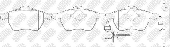 NiBK PN0300W - Kit pastiglie freno, Freno a disco autozon.pro