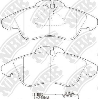 NiBK PN0301W - Kit pastiglie freno, Freno a disco autozon.pro
