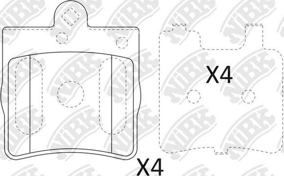 NiBK PN0310 - Kit pastiglie freno, Freno a disco autozon.pro