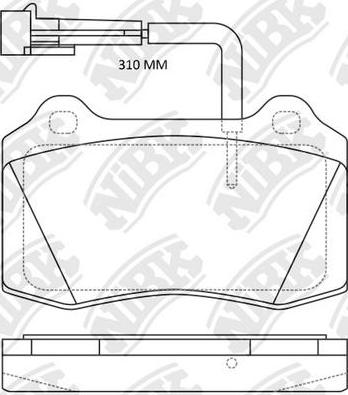 NiBK PN0202W - Kit pastiglie freno, Freno a disco autozon.pro