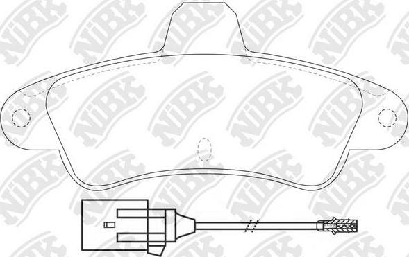 NiBK PN0288W - Kit pastiglie freno, Freno a disco autozon.pro