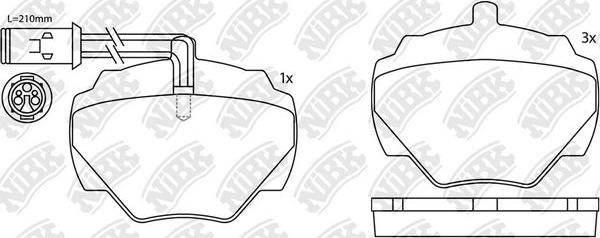 NiBK PN0237W - Kit pastiglie freno, Freno a disco autozon.pro