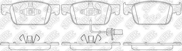 NiBK PN0732W - Kit pastiglie freno, Freno a disco autozon.pro