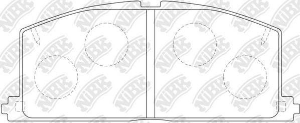 NiBK PN1077 - Kit pastiglie freno, Freno a disco autozon.pro