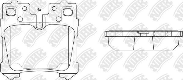 NiBK PN1844 - Kit pastiglie freno, Freno a disco autozon.pro