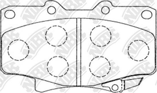 NiBK PN1242 - Kit pastiglie freno, Freno a disco autozon.pro