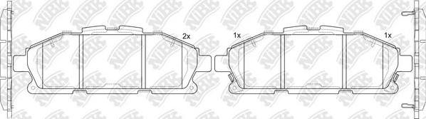 NiBK PN2809 - Kit pastiglie freno, Freno a disco autozon.pro