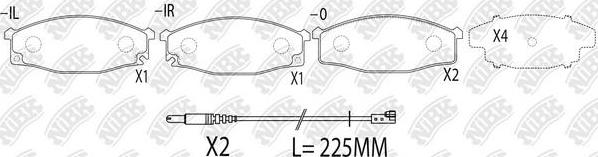 NiBK PN2204W - Kit pastiglie freno, Freno a disco autozon.pro