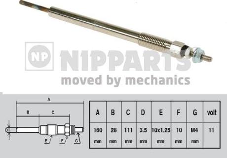 Nipparts J5712024 - Candeletta autozon.pro