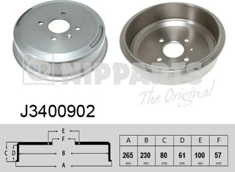 Nipparts J3400902 - Tamburo freno autozon.pro