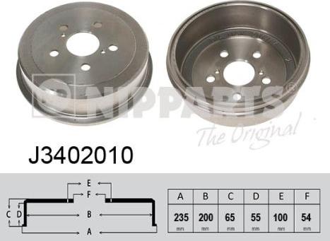 Nipparts J3402010 - Tamburo freno autozon.pro