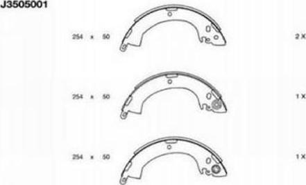 Nipparts J3505001 - Kit ganasce freno autozon.pro