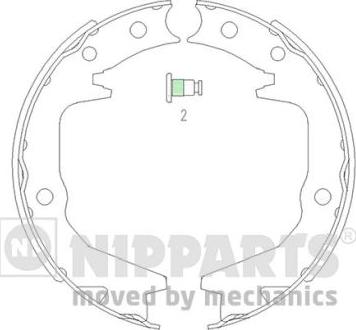 Nipparts J3505039 - Kit ganasce, Freno stazionamento autozon.pro