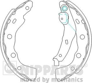 Nipparts J3505034 - Kit ganasce freno autozon.pro