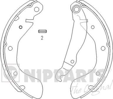 Nipparts J3500900 - Kit ganasce freno autozon.pro