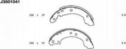 Nipparts J3501041 - Kit ganasce freno autozon.pro