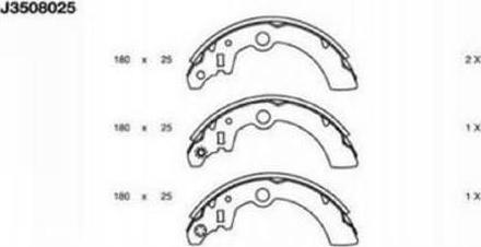 Nipparts J3508025 - Kit ganasce freno autozon.pro