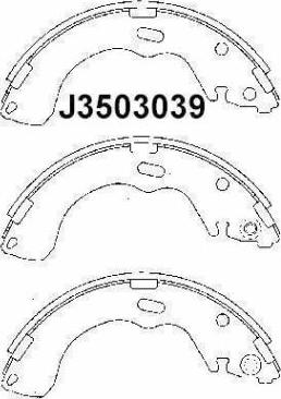 Nipparts J3503039 - Kit ganasce freno autozon.pro