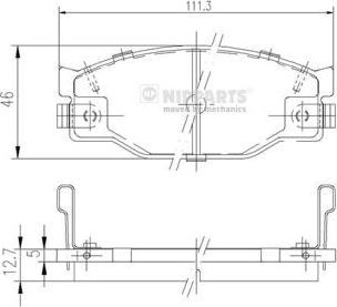 Nipparts J3609005 - Kit pastiglie freno, Freno a disco autozon.pro