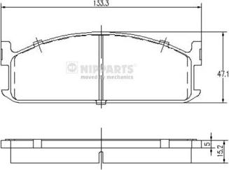 Nipparts J3609002 - Kit pastiglie freno, Freno a disco autozon.pro