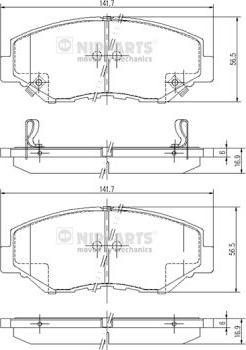 Nipparts J3604061 - Kit pastiglie freno, Freno a disco autozon.pro